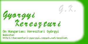 gyorgyi kereszturi business card